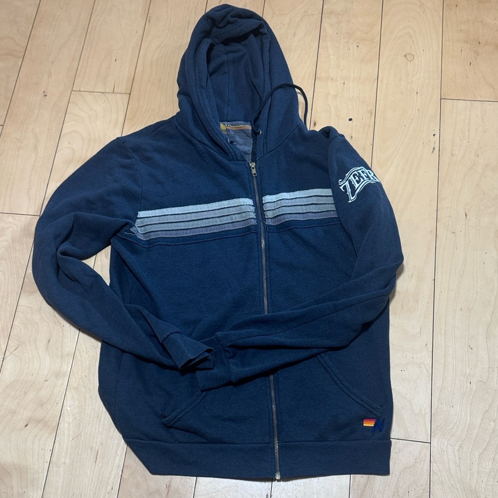 Aviator Nation Charcoal 5 stripes hoodie XL